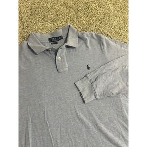 Polo Ralph Lauren‎ Polo Mens XL Long Sleeve Classic Fit Embroidered Pony Blue